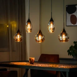 BASE Hanglamp Nino 5-lamps, kleur* Hanglampen