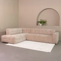 LABEL51 Hoekbank Lorenzo Links, 294cm, Elite stof, kleur* Hoekbank