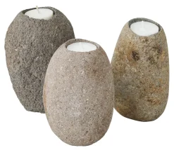 MUST Living Kaarshouder Riverstone Set van 3 stuks* Kaarshouders & Windlichten