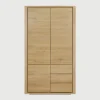 Ethnicraft Kledingkast Shadow Geolied Eikenhout, 200 x 115cm* Kledingkasten & Garderobekasten