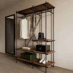 Ethnicraft Kledingrek Oscar Gevernist Teakhout, 197 x 140cm* Kledingrekken|Wandrekken & Wandkasten