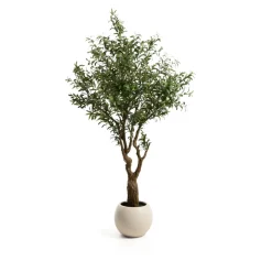 Kave Home Kunstplant Olivo Incl. witte pot, 210cm* Kunstplanten
