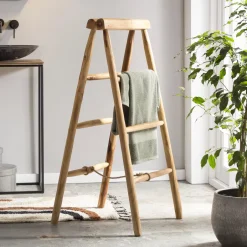 Artistiq Living Ladder Xia Teakhout* Badkameraccessoires|Wandrekjes & Wandplanken
