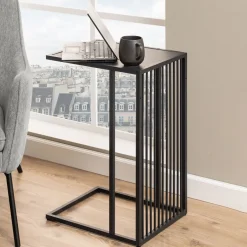 Bendt Laptoptafel Esme Marmerlook, 43 x 35cm* Zwarte Bijzettafel