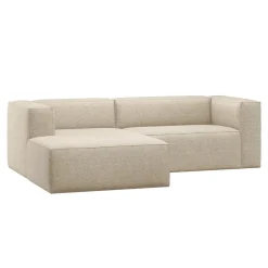 WOOOD Loungebank Bean 254cm, Chenille, kleur Melange* Loungebank