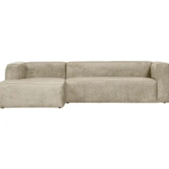 WOOOD Loungebank Bean Structure Velvet, kleur milk* Organische Bank|Loungebank