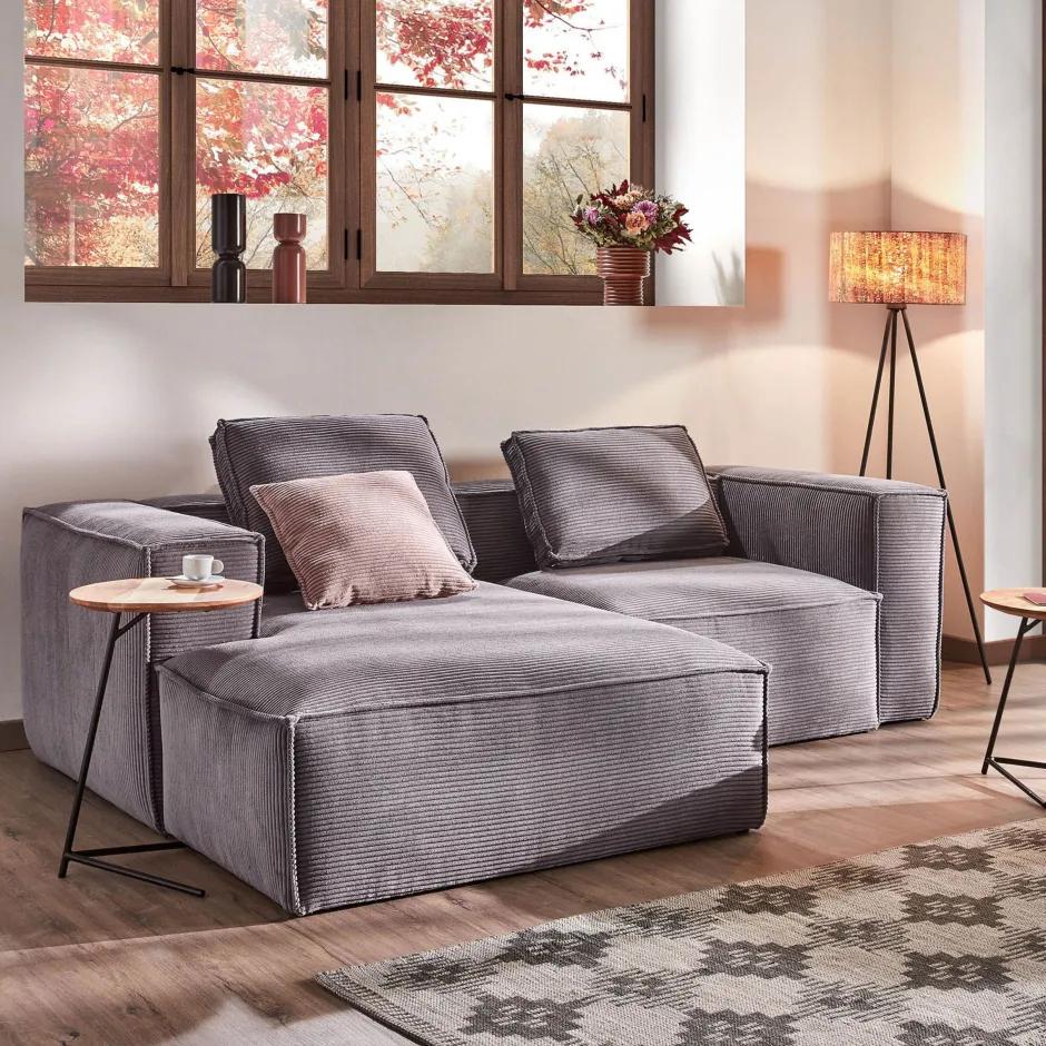 Kave Home Loungebank Blok Rib, 240cm* Loungebank