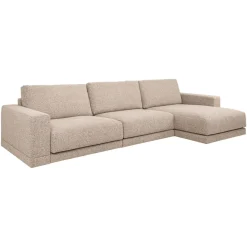 Richmond Interiors Loungebank Trentino Links/Rechts, Geweven stof, kleur Bruin* Loungebank
