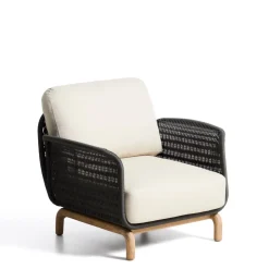 Kave Home Loungestoel Alipa Acaciahout en touw* Loungestoelen