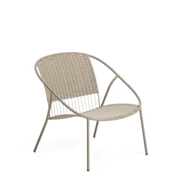 Kave Home Loungestoel Atrani Staal en touw, kleur Ecru* Loungestoelen
