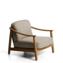 Kave Home Loungestoel Elunda Teakhout* Loungestoelen