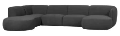 WOOOD Lounge U-Bank Polly Links, 353cm, Woven* Organische Bank|Hoekbank