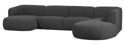 WOOOD Lounge U-Bank Polly Rechts, 353cm, Woven* Organische Bank|Hoekbank