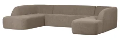 WOOOD Lounge U-Bank Sloping Chenille* Hoekbank