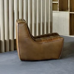 Ethnicraft Modulaire Bank N701 Leder, 1-zits, kleur* Fauteuil Leer / Kunstleer