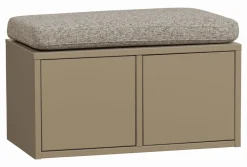 WOOOD Opbergbank Turner Met kussen, 80cm, kleur Mud* Opbergkasten|Halbanken