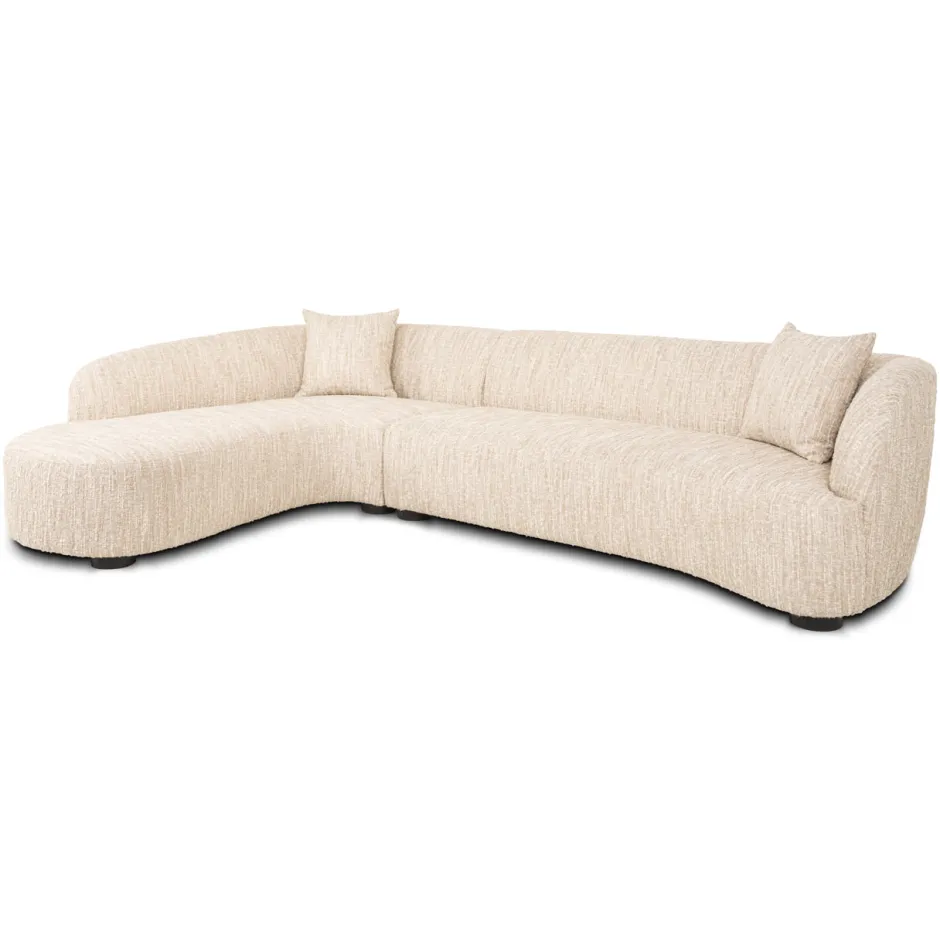 Richmond Interiors Organische Loungebank Pandora Geweven stof, kleur Beige* Organische Bank