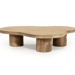 Eleonora Organische Salontafel Charlie Mangohout, 130 x 100cm* Organische Salontafel