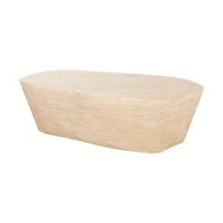 Richmond Interiors Organische Salontafel Fictus Travertin look, 125 x 80cm* Organische Salontafel|Travertin Salontafel