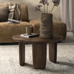 Eleonora Organische Salontafel Maud Mangohout, 65 x 56cm* Organische Salontafel