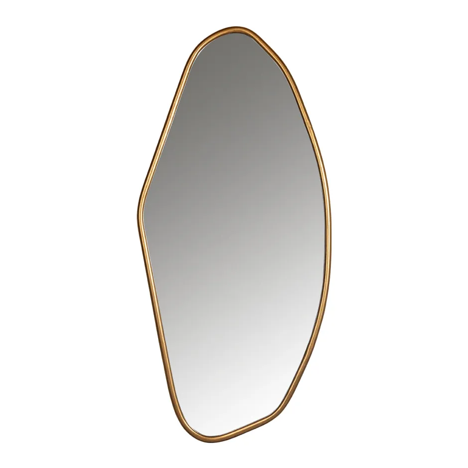 Richmond Interiors Organische Spiegel Eldon 100cm, kleur Goud* Gouden Spiegels|Organische Spiegels