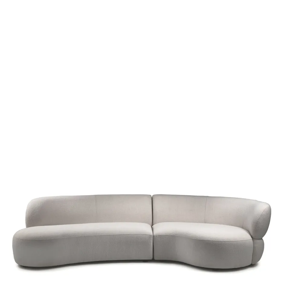 Rivièra Maison Organische 2,5-zits Bank San Remo Bouclé, kleur Naturel Grey* Organische Bank