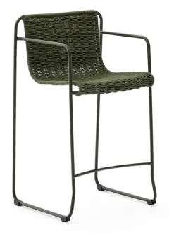 Kave Home Outdoor Barkruk Maurina Handgeweven touw en staal (zithoogte 65cm)* Barkrukken