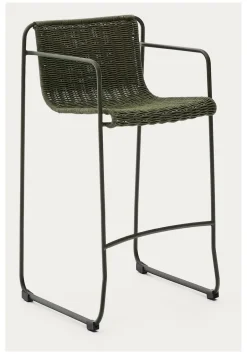 Kave Home Outdoor Barkruk Maurina Handgeweven touw en staal (zithoogte 75cm)* Barkrukken