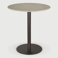 Ethnicraft Outdoor Bistrotafel Blend Beton, 70cm, kleur Lichtgrijs* Eettafels Voor In Je Tuin