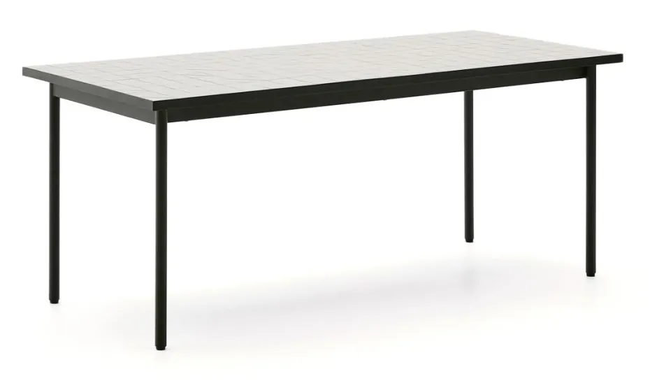 Kave Home Outdoor Eettafel Maurina Mozaïek, 182 x 91cm* Eettafels Voor In Je Tuin