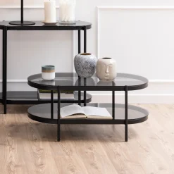 Bendt Ovale Glazen Salontafel Paw 95 x 50cm, kleur* Glazen Salontafel