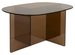 Zuiver Ovale Salontafel Linea Glas, 80 x 60cm* Glazen Salontafel