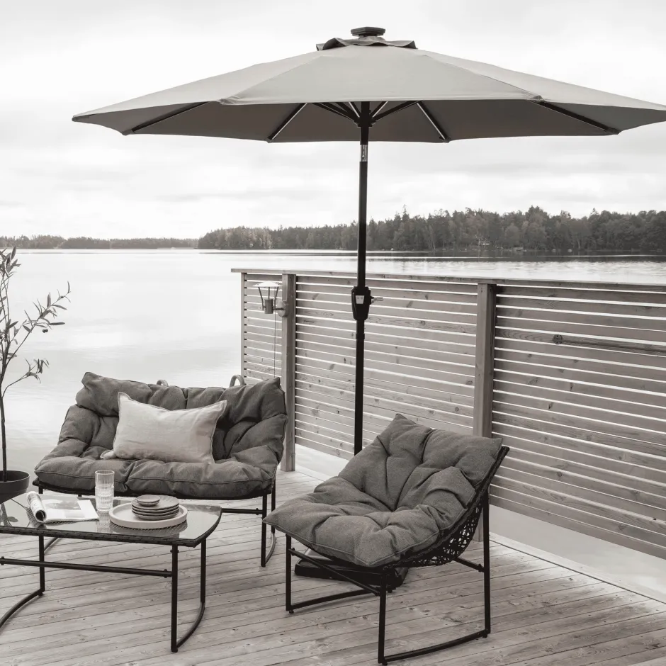 Nohr Parasol Bryttany LED, 270cm* Parasols & Parasolvoeten