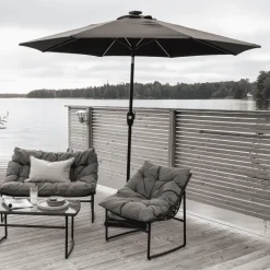 Nohr Parasol Bryttany LED, 270cm* Parasols & Parasolvoeten