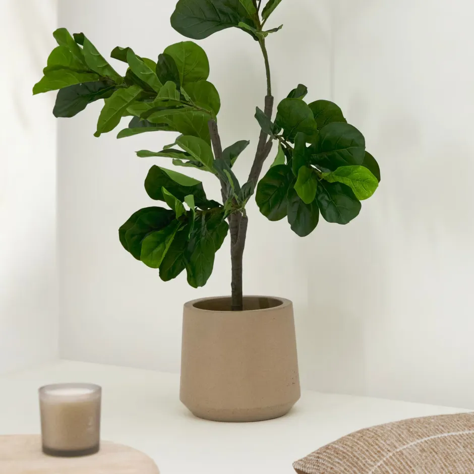 Kave Home Plantenpot Calun Cement, Ø32cm* Potten Voor Buiten|Potten & Manden