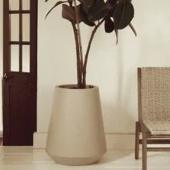 Kave Home Plantenpot Calun Cement, Ø50cm* Potten Voor Buiten|Potten & Manden