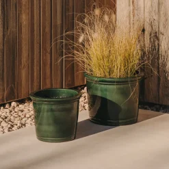 Kave Home Plantenpot Presili Set van 2 stuks, Terracotta* Potten Voor Buiten