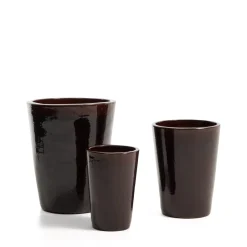 Kave Home Plantenpot Rotja Set van 3 stuks, Terracotta* Potten Voor Buiten