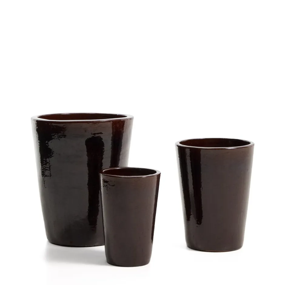 Kave Home Plantenpot Rotja Set van 3 stuks, Terracotta* Potten Voor Buiten