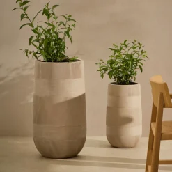 Kave Home Plantenpot Tival Set van 2 stuks, 56cm* Potten Voor Buiten|Potten & Manden