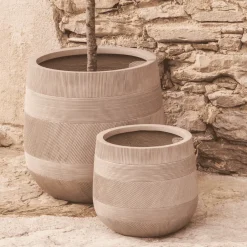 Kave Home Plantenpot Tival Set van 2 stuks, 30cm* Potten Voor Buiten