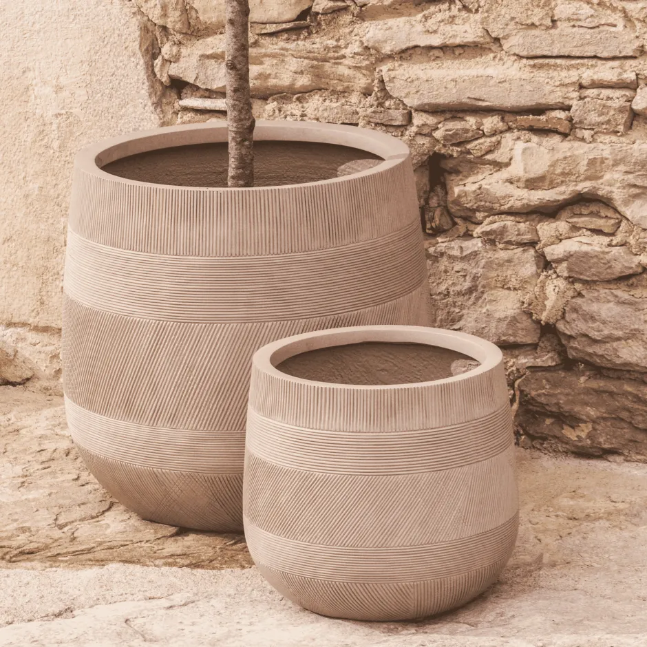 Kave Home Plantenpot Tival Set van 2 stuks, 30cm* Potten Voor Buiten