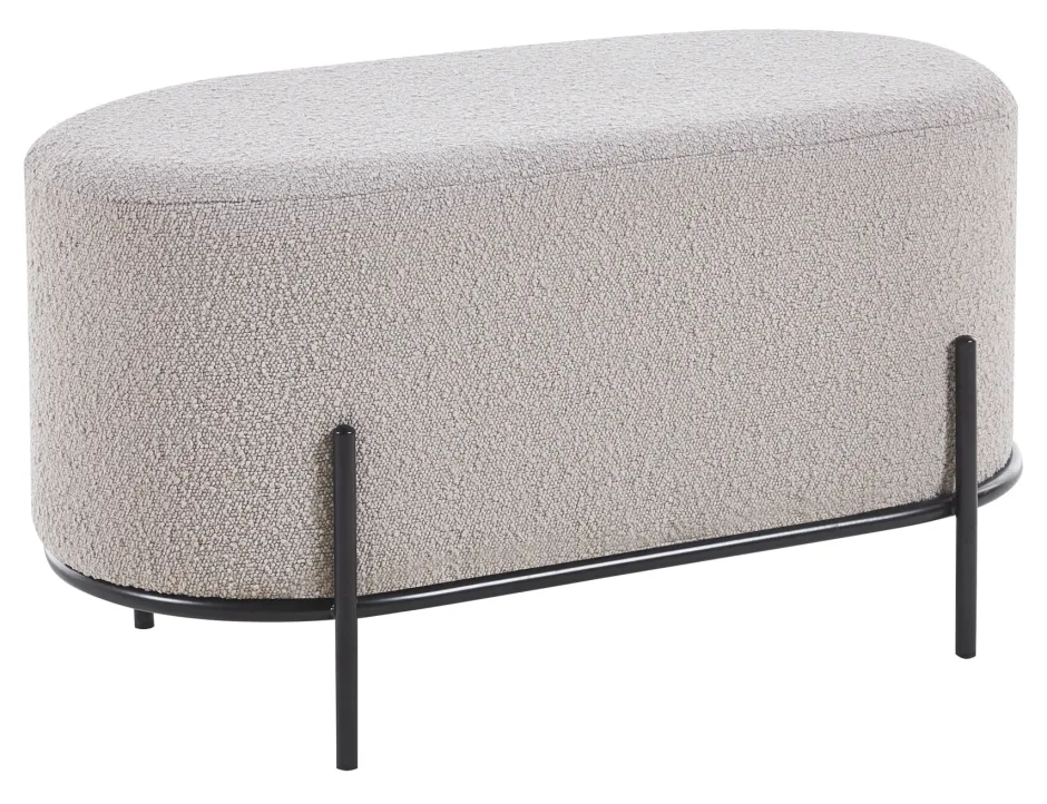 Artistiq Living Poef Imberly Bouclé, 80 x 40cm* Poefs & Hockers