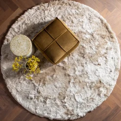 WOOOD Rond Vloerkleed Praline Ø200cm* Vloerkleden