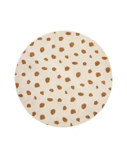 Kave Home Rond Vloerkleed Tandani Leopard, 100cm* Kinderkameraccessoires|Vloerkleden