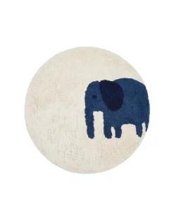 Kave Home Rond Vloerkleed Tandani Olifant, 100cm* Kinderkameraccessoires|Vloerkleden