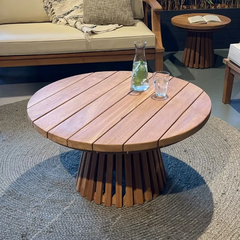 Brix Ronde Salontafel Cindo Teakhout, 80cm* Loungetafels & Bijzettafels