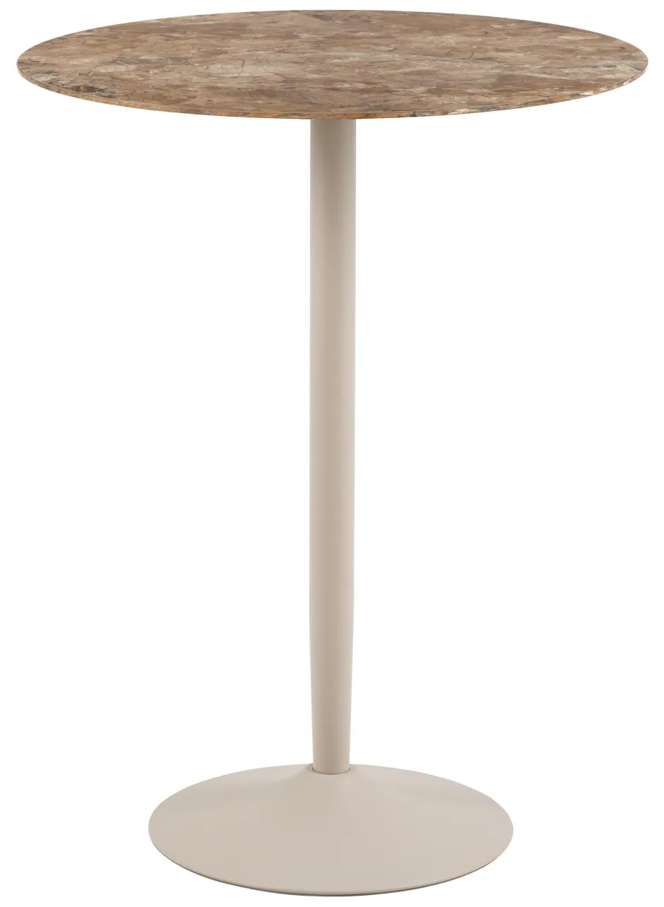 Bendt Ronde Bartafel Tempest Keramiek met marmerlook, 80cm, kleur /Grijs* Bartafels