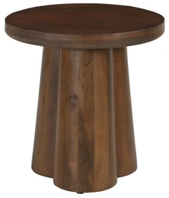 Artistiq Living Ronde Bijzettafel Effrey Mangohout, 50cm* Ronde Bijzettafel