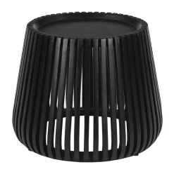 Artistiq Living Ronde Bijzettafel Eriverto Mangohout, 50cm* Zwarte Bijzettafel|Ronde Bijzettafel